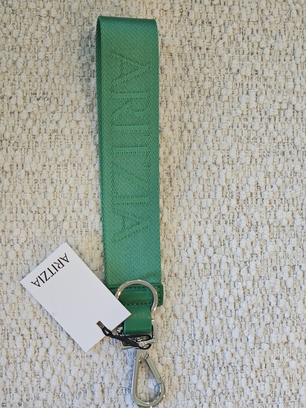 Aritzia Green Logo Keychain New With Tags